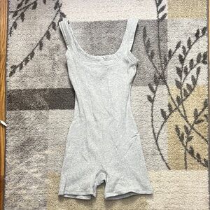Skims Light Gray Sleeveless Romper